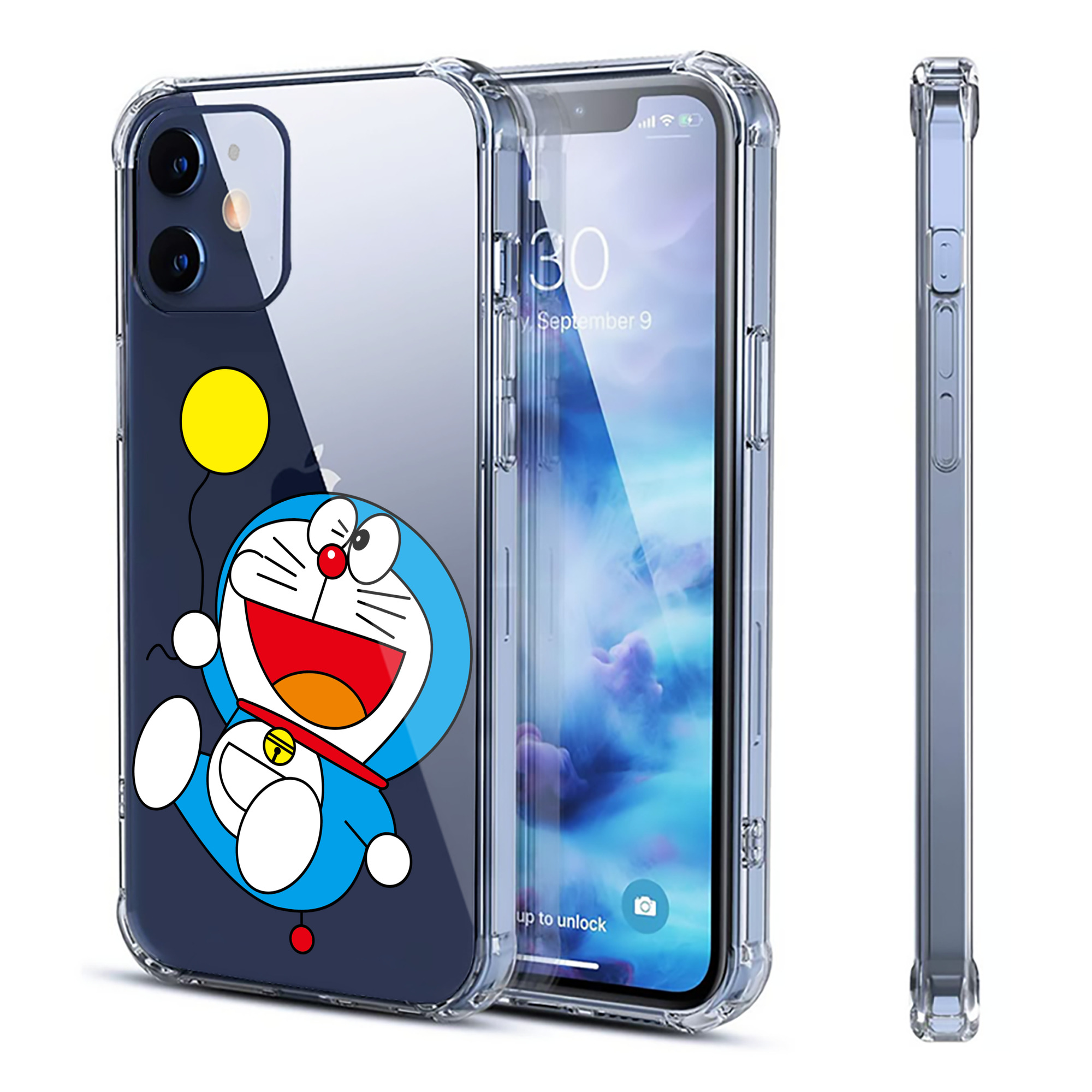 （画像用） ドラえもん Doraemon 【iPhone 12シリーズ対応】透明スマホケース（クリアソフトケース）